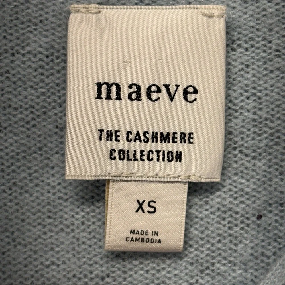 Maeve‎ Anthropologie Cashmere collection sweater Womens XS Light Blue Scoop Neck